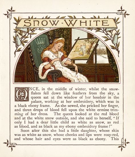 Three Fairy Princesses - old book about Snow White, Cinderella and Sleeping Beauty Fairytale Book Pages, Fairytale Book Aesthetic, Fairy Tale Poster, Fairytale Poster, Fairytale Font, Snow White Story, Snow White Book, Snow White Fairytale, Snow White Pictures