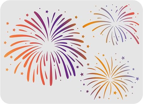 Amazon.com: FINGERINSPIRE Fireworks Stencils 11.7x8.3 inch Fireworks Pattern Stencil Plastic Reusable Fireworks Stencil for Painting on Wood, Floor, Wall, Fabric : Tools & Home Improvement Wood Floor Wall, Firework Painting, Wall Fabric, Pattern Stencil, Plastic Stencil, Face Painting Designs, Diy Holz, Kraf Diy, Stencil Template