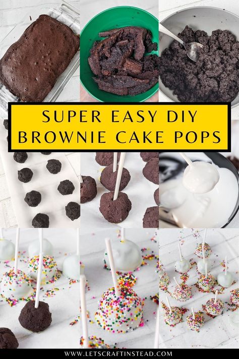 Brownie Pops Recipe, Cake Pop Icing, Chocolate Cake Pops Recipe, Brownie Cake Pops, No Bake Cake Pops, Oreo Cake Pops, Cake Pop Recipe Easy, Make Cake Pops, Diy Cake Pops