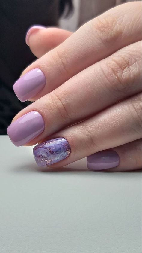 nails Simple French Tips, Spring Break Nails, Lilac Nails, Squoval Nails, Short Gel Nails, Short Square Nails, Classy Nails, Chic Nails, Short Acrylic Nails