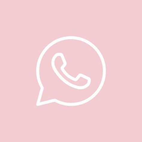 Pastel Pink Whatsapp Icon, Pastel Pink App Icons Kawaii, Soft Pink App Icons Aesthetic, Soft Pink Icons For Apps, Apps Kawaii, Pastel Pink Icons:), Whatsapp Logo, Android Icons, Kawaii App