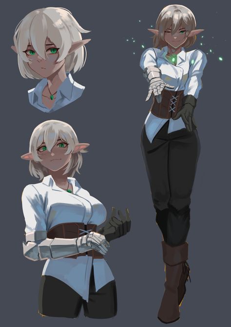 Elf Oc Girl, Elf Dnd Female, Elf Character Design Female, Elf Soldier, Viking Character, Elf Characters, Anime Elf, Female Elf, Elf Art