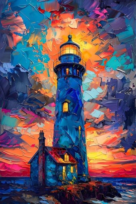 From Philip Reina Facebook page. Vibrant Oil Paintings, Vibrant Painting Ideas, Art Inspo Painting, Portrait Painting Ideas, Beach Painting Ideas, Water Oil Painting, Sea Abstract Painting, Lighthouse Paintings, Most Famous Paintings