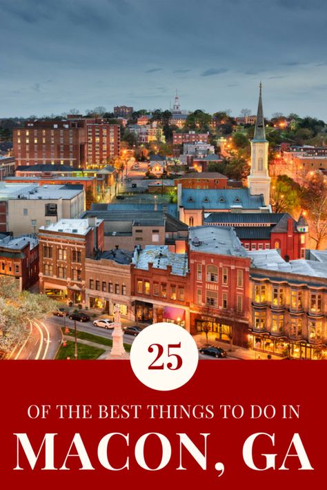 Here are 25 amazing things to do in Macon, GA from beautiful parks to awesome museums to really cool historical buildings, and more! Roommate Activities, Georgia Living, Atlanta Trip, Explore Georgia, Georgia Trip, Georgia Vacation, Macon Georgia, Go Dawgs, Beautiful Parks