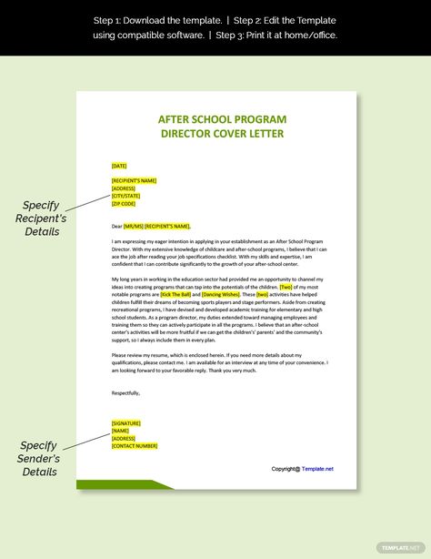 Free After School Program Director Cover Letter Template #AD, , #paid, #Program, #School, #Free, #Director, #Template Program Director, Cover Letter Template Free, After School Program, Document Templates, Human Development, School Programs, Letter Template, Cover Letter Template, Apple Mac