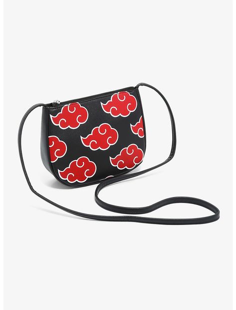 Naruto Shippuden Akatsuki Clouds Crossbody Bag Naruto Bag, Akatsuki Cloud, The Akatsuki, Yin Yang Designs, Pop Bag, Anime Things, Anime Merchandise, Anime Stuff, Cute Bags