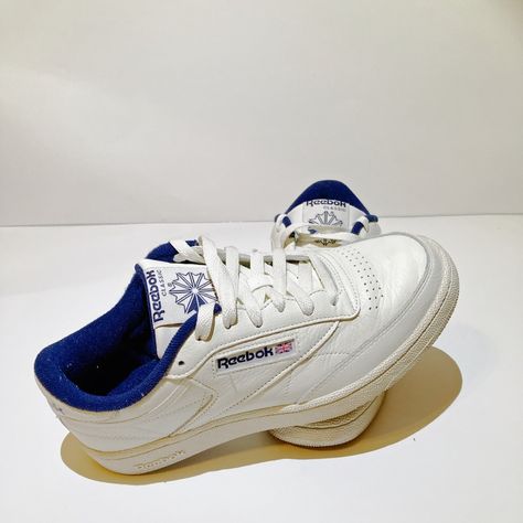 Reebok - Bought For $85 Leather With Blue Lining Soft Insoles For Comfort Super Cute For Everyday Wear Reebok Club C 85 Blue, Reebok Club C 85 Navy, Reebok Club C Extra, Reebok Club C 85 Vintage, Reebok Club C Revenge Vintage, Club C 85 Vintage, Reebok Royal Prime 2.0, Reebok Club C, Club C