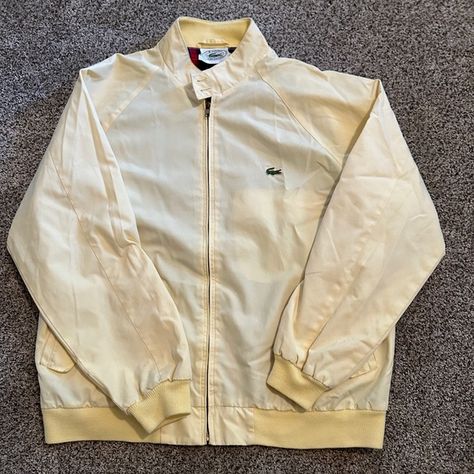 Vintage Lacoste Jacket Vintage Lacoste Outfit, Lacoste Outfit, Lacoste Jacket, Lacoste Vintage, Future Clothing, Vintage Lacoste, Yellow Plaid, Light Yellow, Puma Jacket