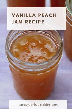 Vanilla Peach Jam, Peach Canning, Whiskey Jam, Bourbon Jam, Peach Bourbon, Infused Recipes, Water Bath Canning Recipes, Peach Jam Recipe, Frozen Peaches