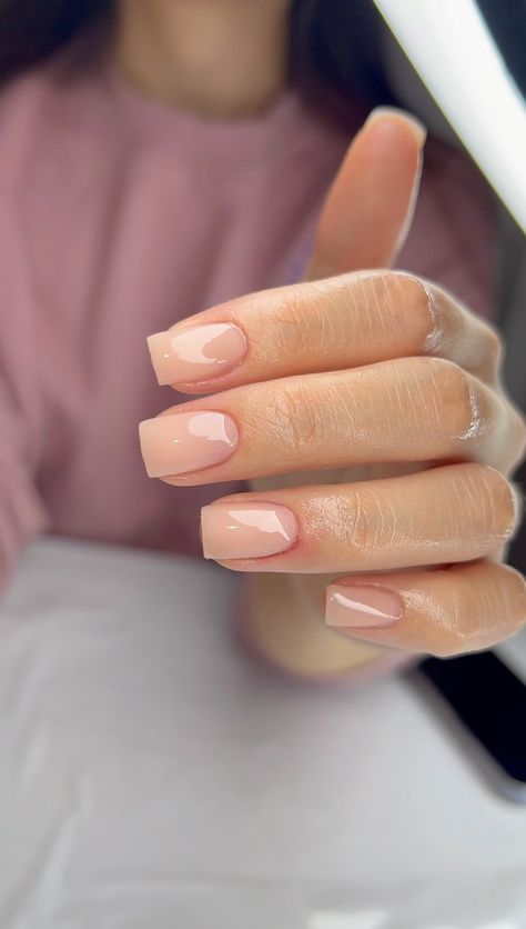 Nurse Nails, Plain Acrylic Nails, Acrylic Nails Nude, Plain Nails, Basic Nails, Casual Nails, Blush Nails, Nail Colours, Cute Gel Nails