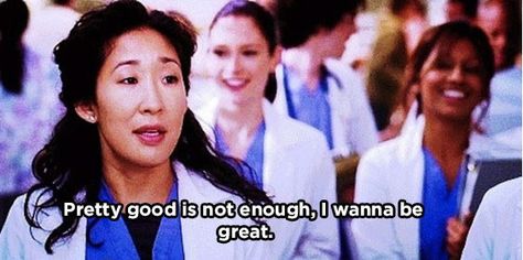 When she set her goals: | 19 Of The Greatest Cristina Yang Lines | Grey's Anatomy was made all the better by the inclusion of her casting and character developement Christina Yang, Cristina Yang, Grey Anatomy Quotes, Grey's Anatomy Quotes, Anatomy Quote, Senior Quotes, Meredith Grey, Super Quotes, Trendy Quotes