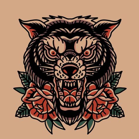 Wolf Tattoo Traditional, Traditional Bear Tattoo, Tattoo Man, Traditional Tattoo Old School, American Traditional Tattoo Ideas, Japanese Flower Tattoo, Traditional Tattoo Ideas, Rune Tattoo, Western Tattoos