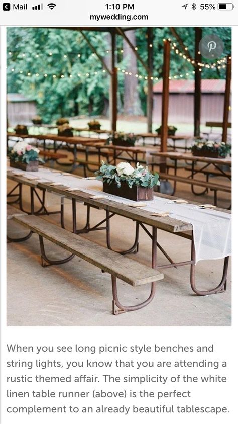 Picnic Table Wedding, Pavilion Wedding Reception, Wedding Picnic Reception, Park Wedding Reception, Picnic Table Decor, Campground Wedding, Wedding Backyard Reception, Pavilion Wedding, Wedding Reception Ideas