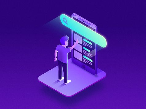 Dribbble Illustration, Digital Art Programs, Digital Phone, Ux Mobile, Mobile App Design Inspiration, Isometric Design, Isometric Illustration, Web Graphic Design, Mobile Screen