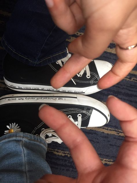 Converse Song Lyrics, Lyrics On Shoes, Lyrics On Converse, Converse Writing On Shoes, Writing On Converse, Converse Lyrics, Matching Lyrics, One Direction Shoes, Niall Horan Lyrics