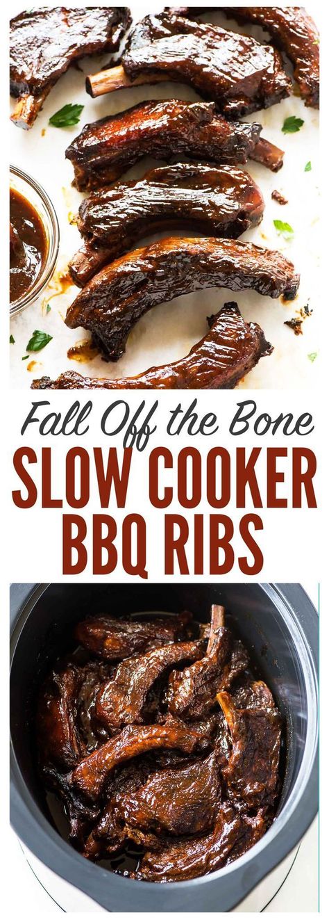 Spare Ribs Recipe, Slow Cooker Bbq Ribs, Tender Ribs, Crockpot Ribs, Delicious Family Dinners, Pastas Recipes, Slow Cooker Ribs, Slow Cooker Bbq, Paleo Crockpot