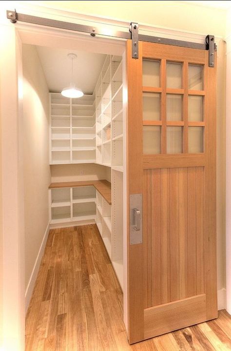 Amazing Pantry, Small Walk In Pantry, Narrow Pantry, Pantry Remodel, Pantry Organizers, Pantry Shelving, Pantry Closet, Lake Cabin, Kitchen Pantry Design