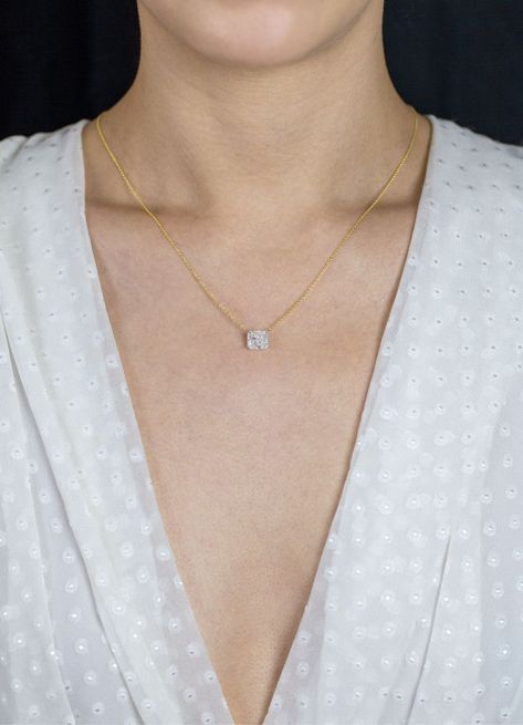 Radiant Diamond Necklace, Radiant Cut Necklace, Diamond Pendant Necklace Solitaire, Classic Pendant Necklace, Heart Engagement, Diamond Solitaire Pendant, Heart Engagement Rings, Solitaire Pendant Necklace, Diamond Solitaire Necklace