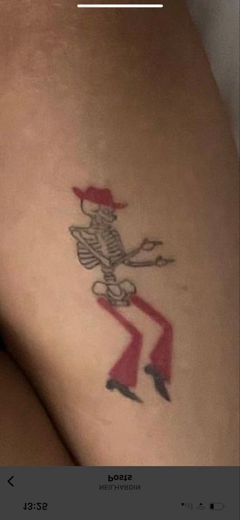 Skeleton Line Art, Skeleton Cowboy Tattoo, Cowboy Hat Tattoo, Red Cowboy Hat, Cowboy Skeleton, Skeleton Cowboy, Hat Tattoo, Line Art Tattoo, Cowboy Tattoos