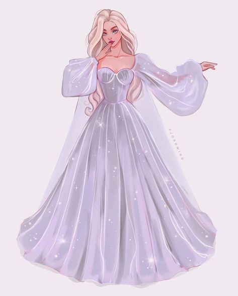 Elena🖍digital Illustrator on Instagram: “✨Elsa Currently I’m in the mood for elegant dresses which I can’t afford/wear myself, but at least draw! ✨Shall I use this mood to…” How To Draw Princess Dresses, How To Draw A Princess Dress, Princess Gown Drawing, Barbie Dress Drawing, Princess Dresses Drawing, Princess Dress Sketch, Christmas Dress Drawing, Disney Princess Dresses Drawings, Christmas Girl Drawing