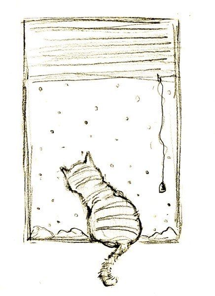 by Monica Carnesi Cat Staring, Drawing Of A Cat, Beauty Drawings, Cat Art Illustration, Cat Doodle, Cat Sketch, Hur Man Målar, Art Et Illustration, Cats Illustration