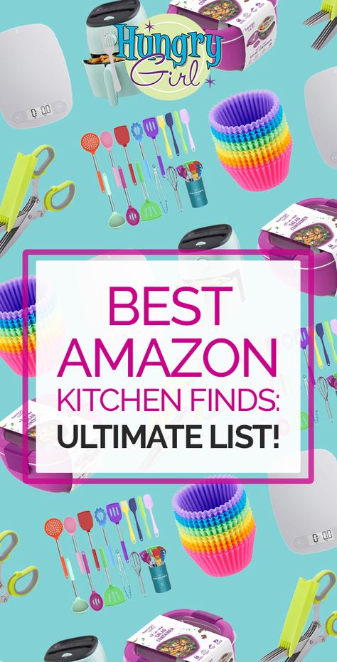 Best Kitchen Products to Buy on Amazon: Food Storage, Appliances, Gadgets & More | Hungry Girl Kitchen Countertop Appliances, Hungry Girl Recipes, Pantry Bin, Salad Container, Clever Gadgets, Countertop Appliances, Products To Buy, Amazon Kitchen Gadgets, Amazon Favorites