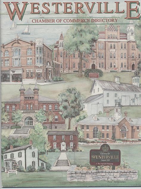 Westerville, OH - I was born in my grandfathers car in the parking lot of Doctors Hospital, south of the Ohio State University campus.  Lived 6 of the first 7 years of my life in Westerville.    Chamber directory by Westerville Library, via Flickr Ohio State University Campus, Columbus Map, Westerville Ohio, Franklin County, The Ohio State University, Ohio State University, University Campus, Chamber Of Commerce, My Town