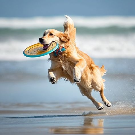 Dogs Playing Together, Animals Reference, Dog Frisbee, Money Can't Buy Happiness, Animal Studies, Dog Sports, Money Cant Buy Happiness, A Golden Retriever, Animal Study