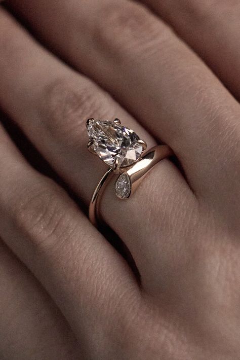 pear diamond engagement ring toi et moi Sarah And Sebastian, Pear Diamond Engagement Ring, Pear Diamond Rings, Cute Engagement Rings, Future Engagement Rings, Pear Ring, Modern Engagement Rings, A Love Story, Dream Engagement Rings