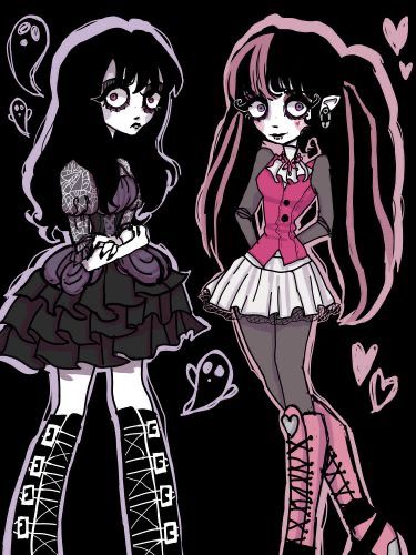 Arte Monster High, Arte Indie, Arte Grunge, Catty Noir, Emo Art, Monster High Art, Swag Art, Grunge Art, Goth Art