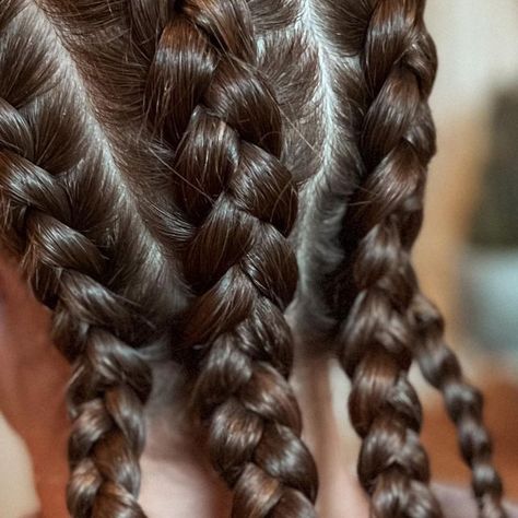 Four Dutch Braids, Dutch Plaits, Dutch Plait, How To Braid Hair, Braids Dutch, Hair Long Hairstyles, Thick Long Hair, Everyday Hairstyle, How To Braid