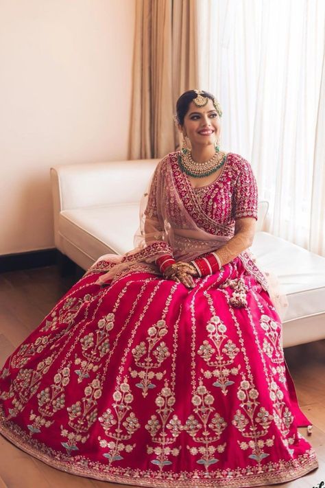 Pink Bridal Lehenga, Latest Bridal Lehenga Designs, Bridal Lehenga Online, Indian Dresses For Women, Red Lehenga Choli, Simple Lehenga, Latest Bridal Lehenga, Rani Pink, Wedding Lehenga Designs