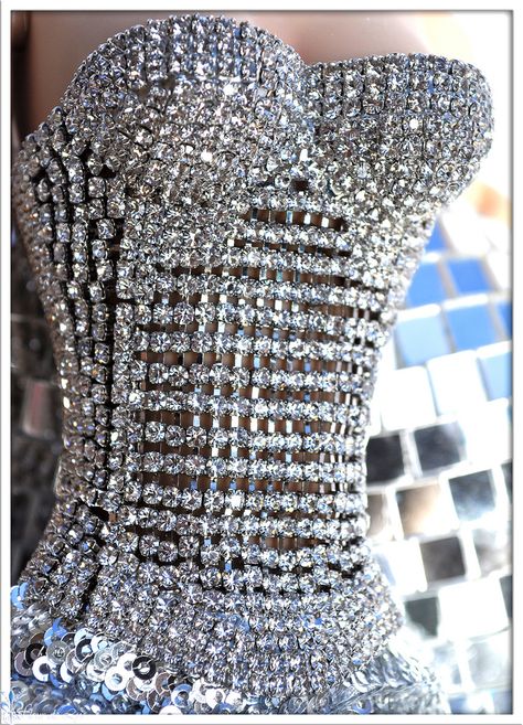 https://flic.kr/p/7wtwXh | JOY CORSET | WWW.BARBIEFLEURDELYS.COM Diamond Top Outfit, Jeweled Corset, Glitter Corset, Diamond Costume, Bejeweled Top, Bling Corset, Bejeweled Dress, Rhinestone Corset, Diamond Corset