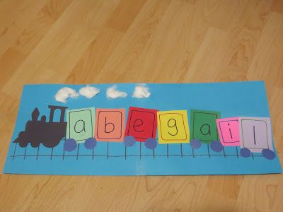 Train Craft For Preschool, Name Train Preschool, Name Train Craft, Preschool Train Craft, Train Name Craft Preschool, Train Crafts For Toddlers, Train Classroom Theme, Train Crafts For Kids, Train Activities For Preschool