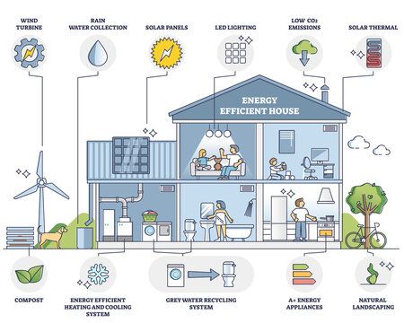 Energy Efficient House, Solar Thermal Energy, Energy Saving House, Grey Water Recycling, Energy Efficient Buildings, Eco Buildings, Eco Friendly Building, Solar Thermal, Home Energy