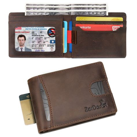 Fun Wallets, Rfid Blocking Wallet, Branded Wallets, Minimalist Wallet, Leather Wallet Mens, Top Grain Leather, Full Grain Leather, Wallet Men, Easy Access