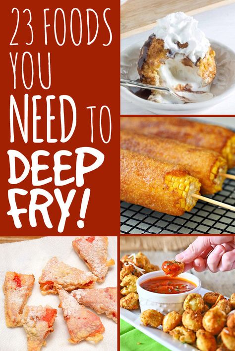 23 Foods You Need To Deep-Fry Immediately Deep Fryer Recipes, Fried Bacon, Deep Fried Recipes, Fried Dessert, State Fair Food, Different Foods, Carnival Food, Deep Fried Food, Fried Foods