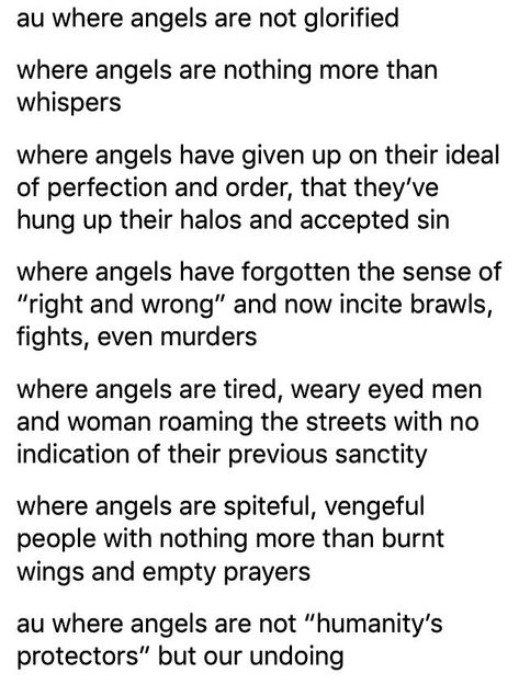 . Fallen Angel Prompts, Fallen Angel Writing Prompts, Angel Story Ideas, Supernatural Story Ideas, Angel Writing Prompts, Guardian Aesthetic, Angel Prompts, Angel Writing, Fantasy Humans