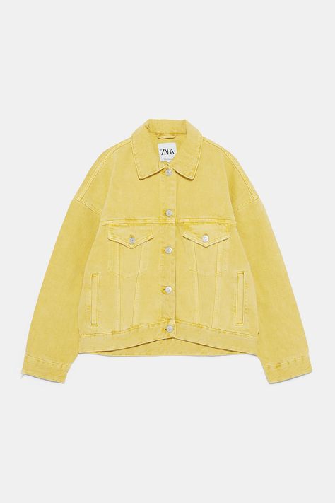 COLORED DENIM JACKET - JACKETS-WOMAN-SALE | ZARA United States Coloured Denim Jacket, Billie Eilish Merch, Coloured Denim, Diy Denim Jacket, Colourful Style, Long Sleeve Denim Jacket, Denim Diy, Fashion Wishlist, Comfy Fashion