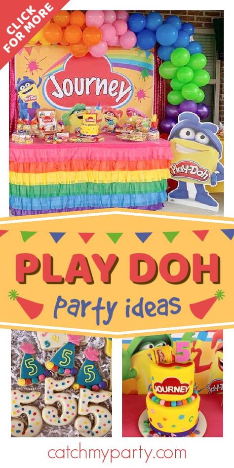 Learning Birthday Party, Play Doh Party Decorations, Play Dough Party Ideas, Playdoh Themed Birthday Party, Play Doh Party Ideas, Play Doh Birthday Party Decorations, Playdough Theme Birthday Party, Play Dough Birthday Party Ideas, Playdoh Party Decorations