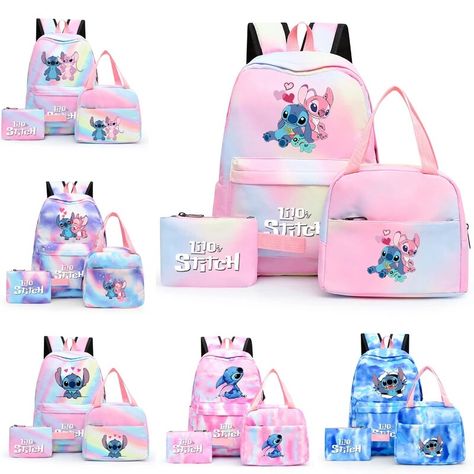 14.68€ 75% de réduction|Disney Sac à Dos Coloré avec Lunch pour Enfant et Adolescent, Cartable d'École de Dessin Animé CAN o Stitch pour Garçon et Fille, 3 Pièces/Ensemble | AliExpress Teen's Backpack, Lilo Et Stitch, School Sets, Colorful Backpacks, School Accessories, Lilo Stitch, Disney Lilo, Hot Toys, Disney Cartoons