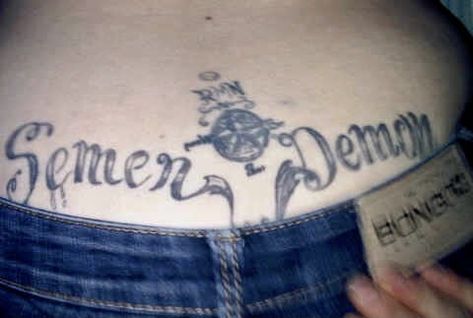 Tramp Stamp - 9GAG Cactus Tattoo, Demon Tattoo, Tattoo Fails, Bad Tattoos, Classy Tattoos, Classy Girl, Word Tattoos, Art Style Inspiration, Get A Tattoo