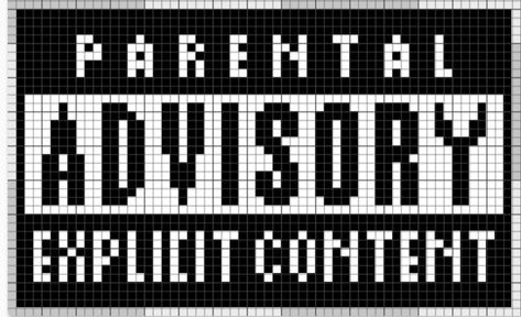 Pixel Art With Quotes, Grunge Pixel Art Grid, Cross Stitch Patch Patterns, Mothman Pixel Art, Goth Pixel Art Grid, Pixel Art Tapestry, Deftones Pixel Art, Alpha Pixel Art, Grid Pattern Crochet Pixel Art