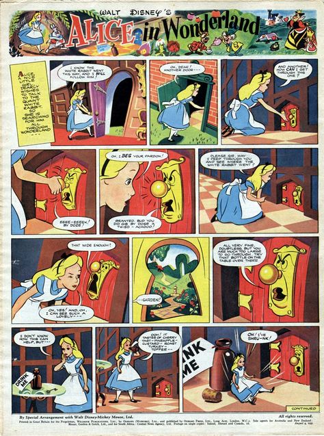 Alice In Wonderland Comic, Alice In Wonderland Cross Stitch, Alice In Wonderland Pictures, Alice In Wonderland Drawings, Alice In Wonderland 1951, Alice In Wonderland Aesthetic, Alice Liddell, Manga Studio, Disney Books