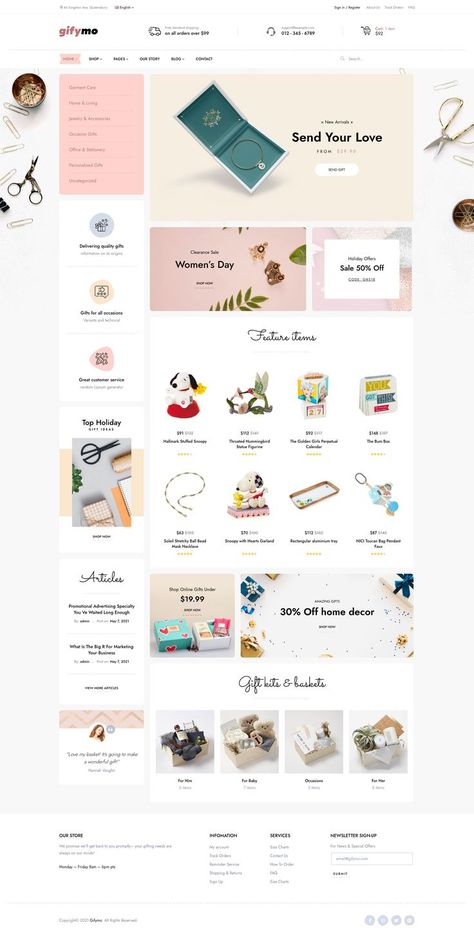 Gifymo Gift Shop WooCommerce WordPress Theme - Themelexus Gift Shop Website Design, Wordpress Theme Free, E Commerce Website Design, Startup Business Plan, Woo Commerce Wordpress, Ecommerce Template, Online Shop Design, Shop Layout, Online Gift Shop