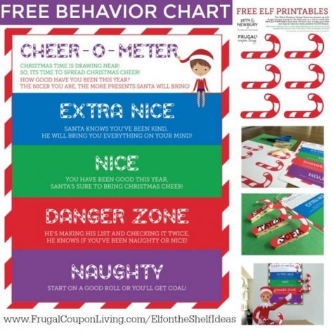 Free Printable Behavior Chart, Shelf Accessories, Elf Printables, Elf Notes, Behavior Charts, Behavior Plans, Elf Magic, Behavior Chart, Elf Fun