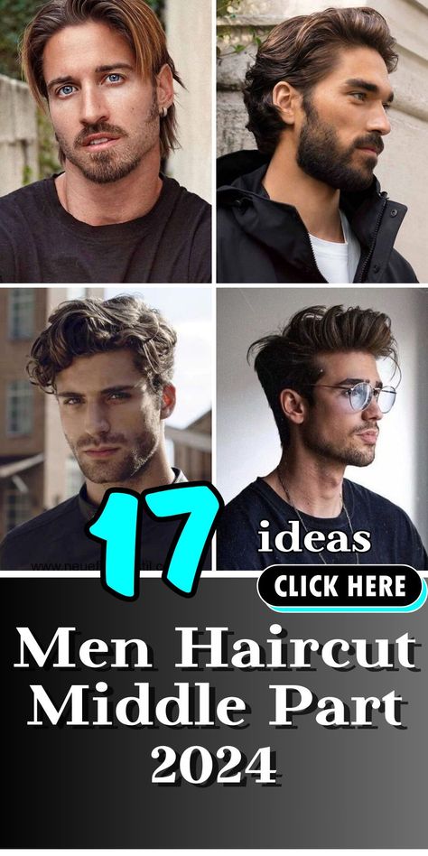 Men's middle part haircuts are taking over 2024. Find your fit from our range of sleek fades to bold, long styles. Capture the essence of modern masculinity with our style tips Middle Part Skin Fade, The Flow Middle Part Men, Textured Middle Part Flow Men, The Flow Hairstyle Men Middle Part, Mens Middle Part Haircut, How To Style Mens Middle Part, Middle Part Mens Haircut, Mens Middle Part Hairstyles, Men’s Middle Part Haircut Flow