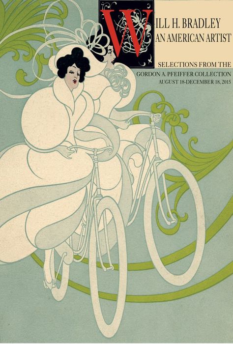 Will H. Bradley, an American Artist: Selections from the Gordon A. Pfeiffer Collection Bicycle Illustration, Edmund Dulac, Literary Posters, Emily Jane, Walter Crane, Vintage Advertising Posters, Cafe Art, Primary Bedroom, Illustrator Artist