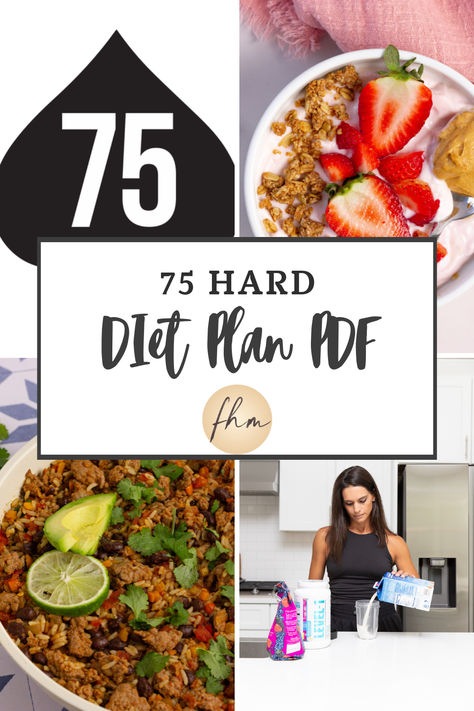 My 75 Hard diet plan with PDF download 75 Hard Lunch Ideas, Meals For 75 Hard, 75 Medium Diet, 75 Day Diet Plan, 75 Day Hard Meal Plan, 75 Hard Challenge Diet Plan Ideas, Meal Prep For 75 Hard, 75 Hard Diet Meal Plan, 75 Hard Challenge Recipes