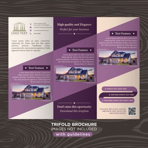 Elegant purple business design trifold brochure template Free Vector | Free Vector #Freepik #vector #freebrochure #freeflyer #freebusiness #freedesign Aesthetic Brochure Ideas, Brochure Sample, Brochure Templates Free Download, Brochure Examples, Process Book, Brochure Psd, Business Brochure Design, Future Poster, Crayola Coloring Pages